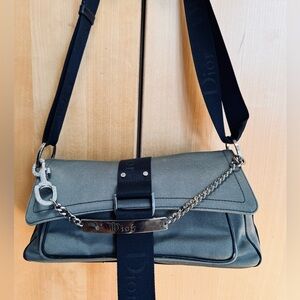 Christian Dior army green bag with adjustable strap